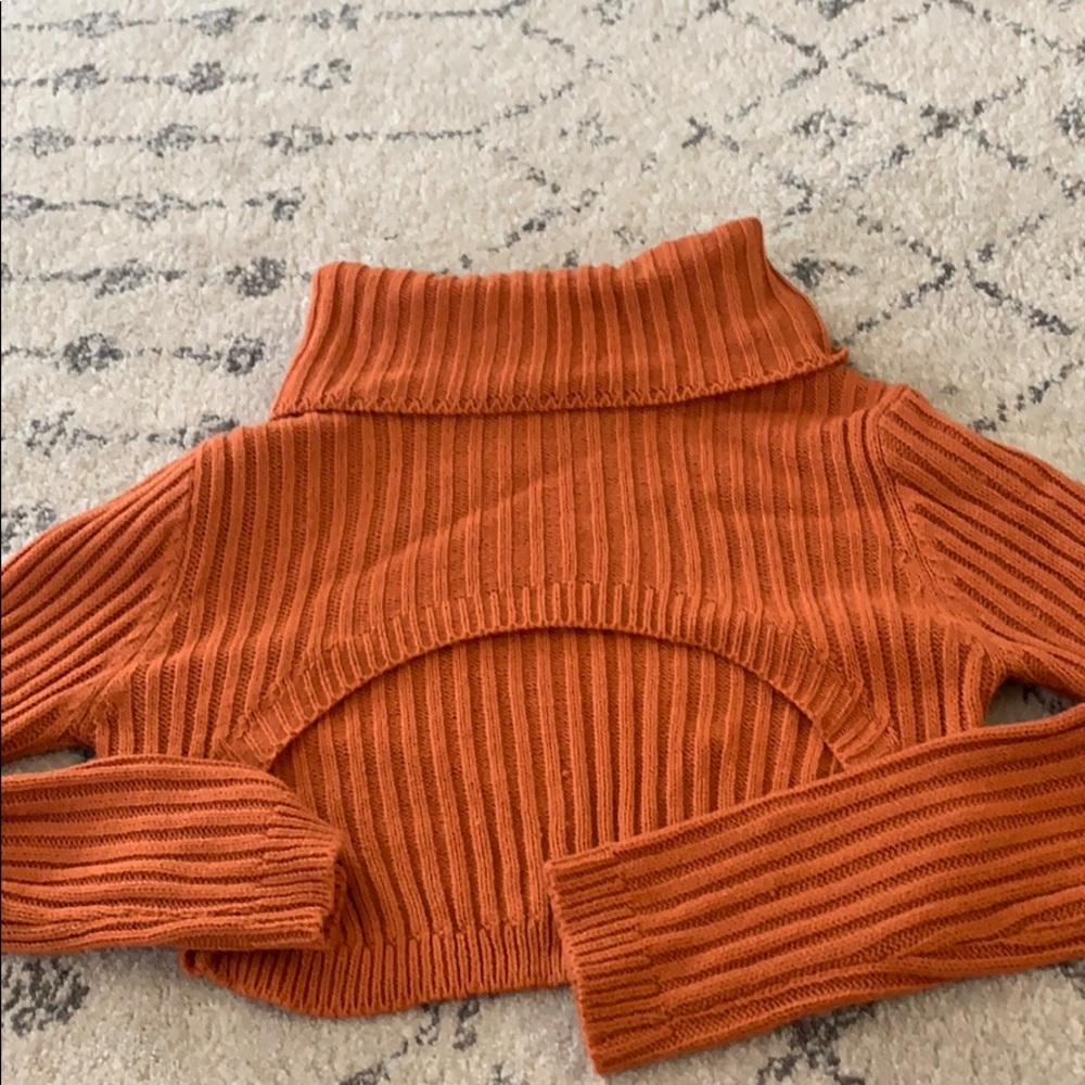 Turtle neck crop sweater